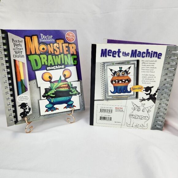 🔸️RARE NWT Dr Frankenstein Monster Drawing Machine Flip Book w/Colored Pencils - Picture 1 of 9